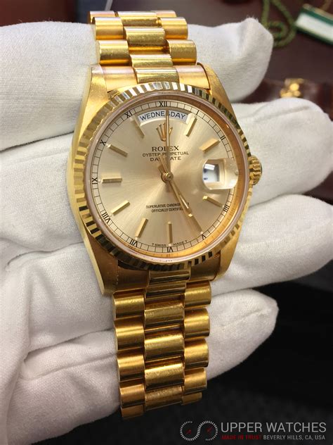 rolex 38mm gold|38mm Rolex day date.